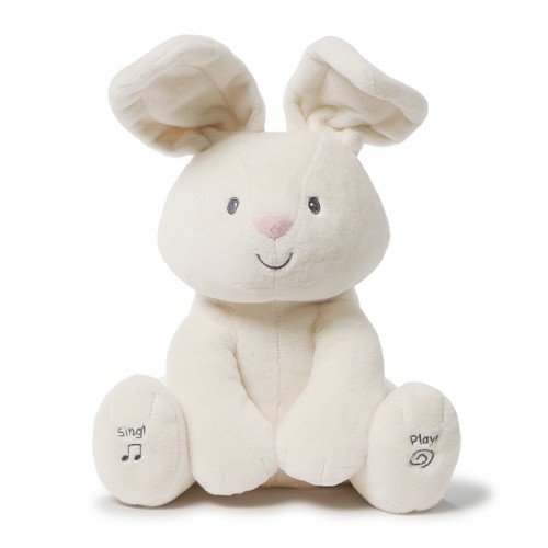 Gund Flora the Bunny Animated Plush Toy 12" | 0 month+ | Peek-a-boo Plush Toy | Baby Soft Toy | Stuffed Toy